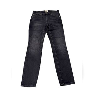 J. Crew Denim 9” Toothpick Black Goth Jeans Size 24P